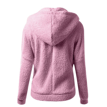 Damen Fleecejacke Kapuze Norvielle