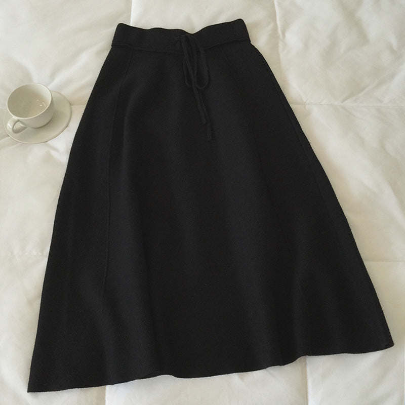Damen Maxirock Weiches Material Kordelzug