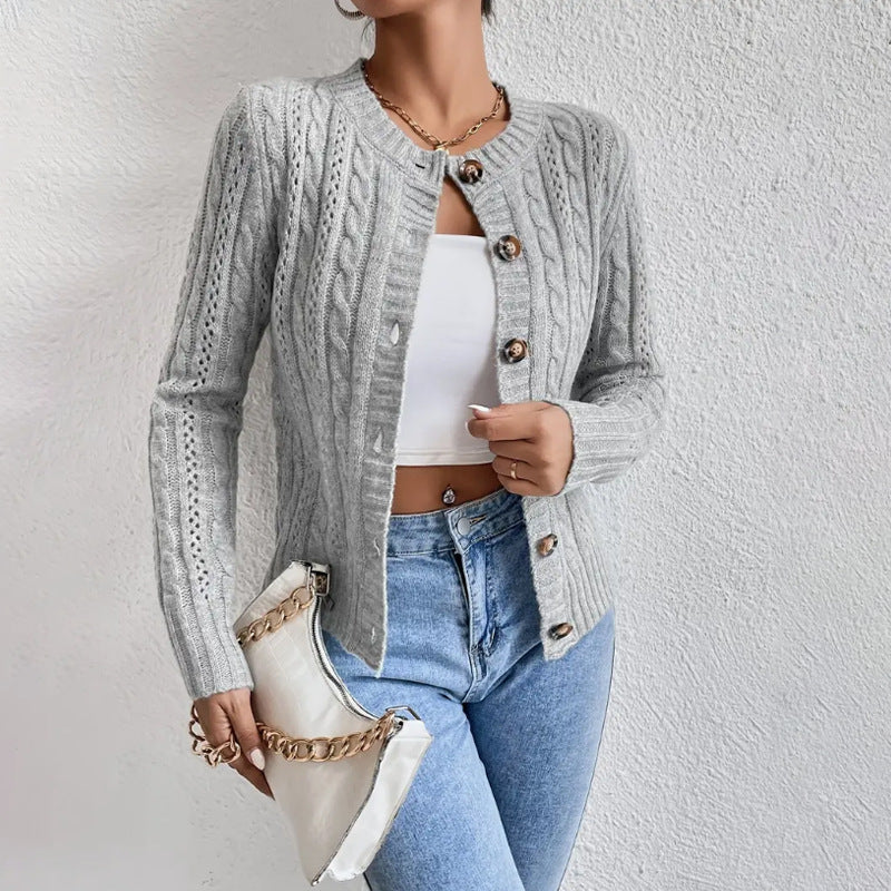Damen Strickjacke Knopfleiste - Norvielle