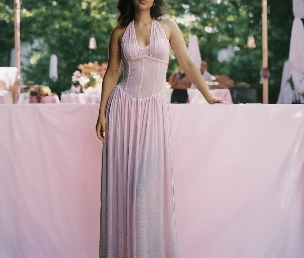 Damen Maxikleid Trägerlos Elegant Norvielle