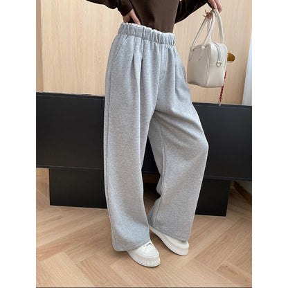 Damen Hochbundhose Elastisch Breiter Schnitt Schwarz Norvielle - Norvielle