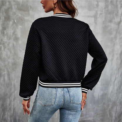 Damen Steppjacke Sportlich Kontrastärmlinge Norvielle