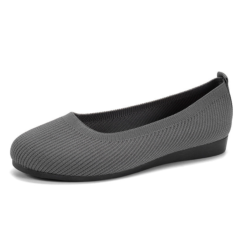 Damen Ballerinas Flexibles Obermaterial Rutschfeste Sohle