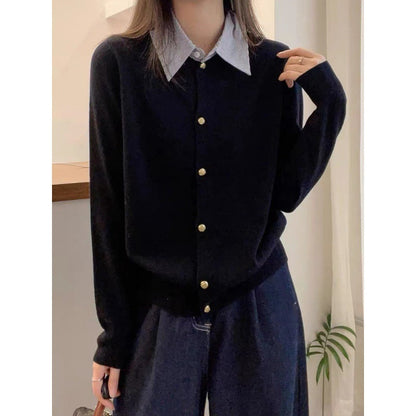 Damen Cardigan mit goldenen Knöpfen Norvielle