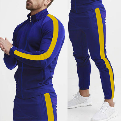 Herren Sportanzug-Set mit Reißverschluss und Streifen