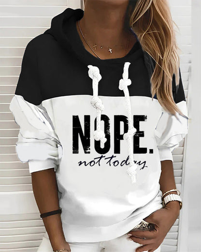 Damen Kapuzenpullover Lässig Mit Schriftzug Norvielle