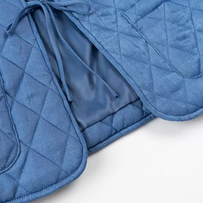 Damen Steppjacke Voluminöser Kragen Praktische Taschen Norvielle