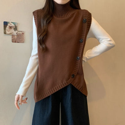 Damen Strickpullover Hohler Kragen Asymmetrisch Norvielle