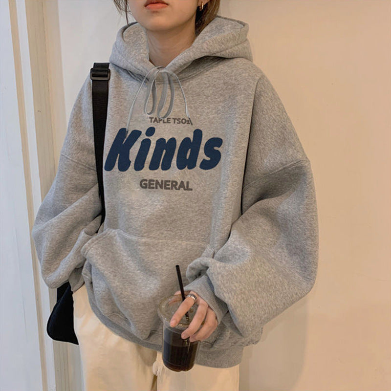 Damen Kapuzenpullover Lässiger Schnitt Moderner Schriftzug Norvielle - Norvielle