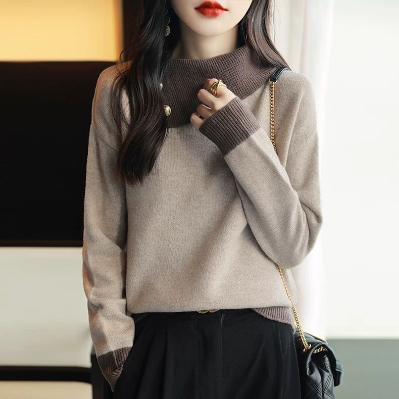 Damen Rollkragenpullover Kuschelig Norvielle