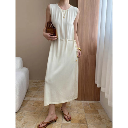 Damen Maxikleid Elegantes Design Mit Knöpfen
