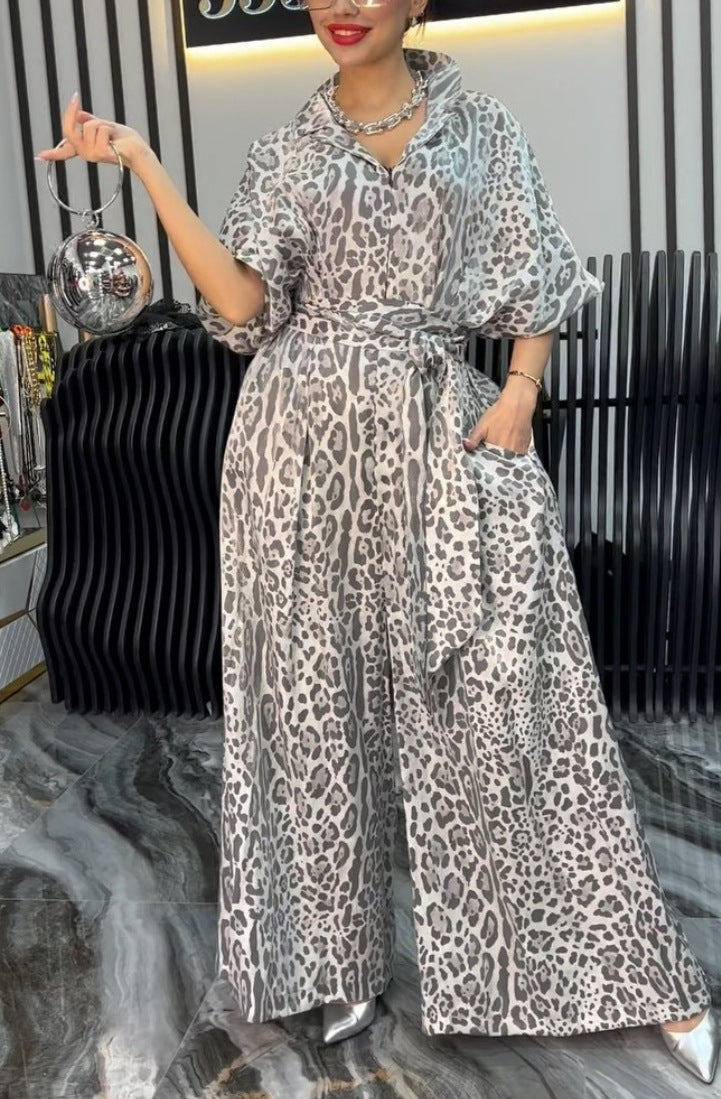 Damen Jumpsuit Weites Bein Floralmuster Norvielle