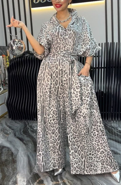 Damen Jumpsuit Weites Bein Floralmuster Norvielle