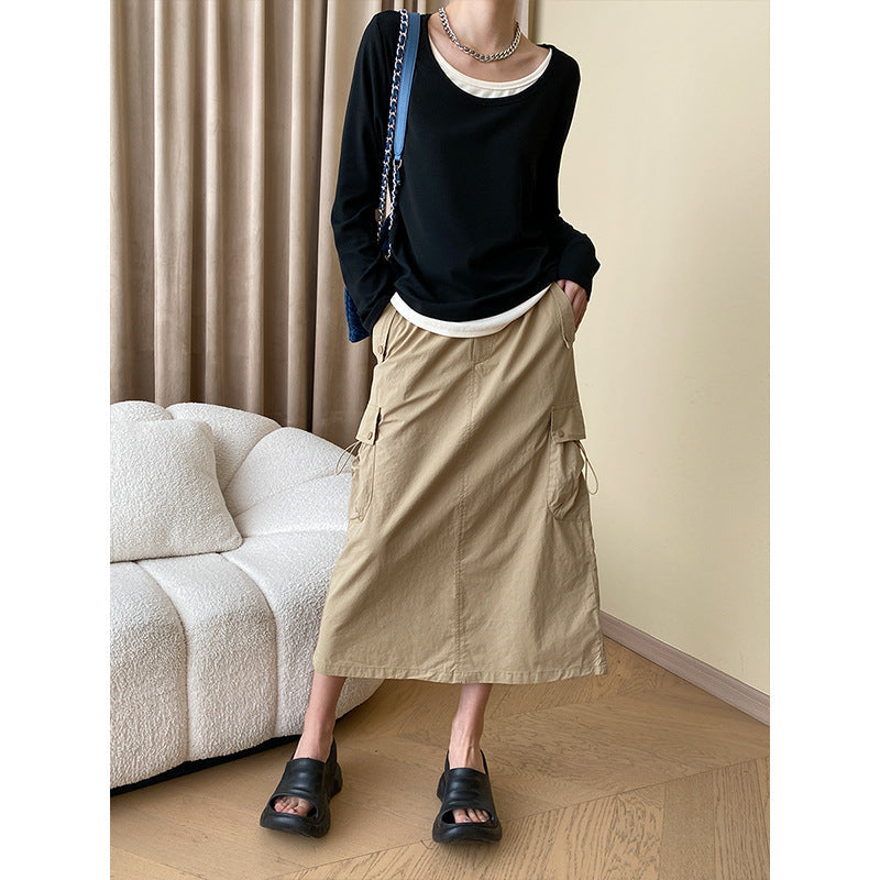 Damen Langarmshirt Weiter Halsausschnitt Norvielle