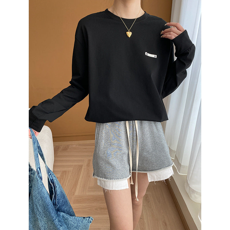 Damen Langarmshirt Sportlich Moderner Schnitt Norvielle
