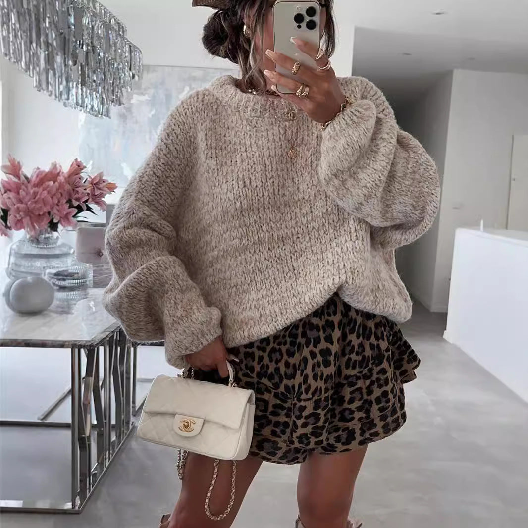 Damen Strickpullover Voluminöse Ärmel Norvielle - Norvielle