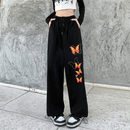 Damen Jogginghose Schmetterlingsdesign Bunt Norvielle