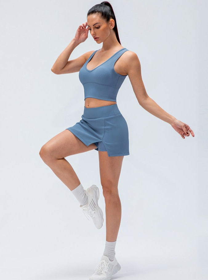 Damen Sportshorts Hohe Taille Aktiv - Norvielle