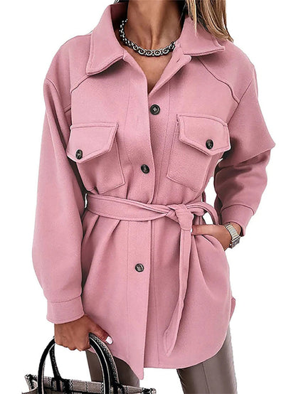 Damen Übergangsmantel mit Gürtel Elegantes Design