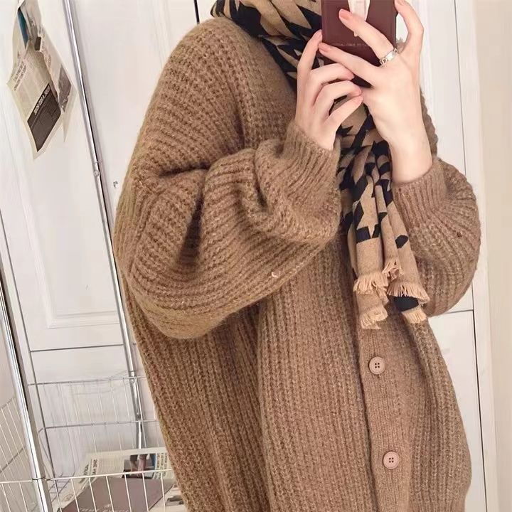 Damen Strickcardigan Oversized Kuschelig Norvielle