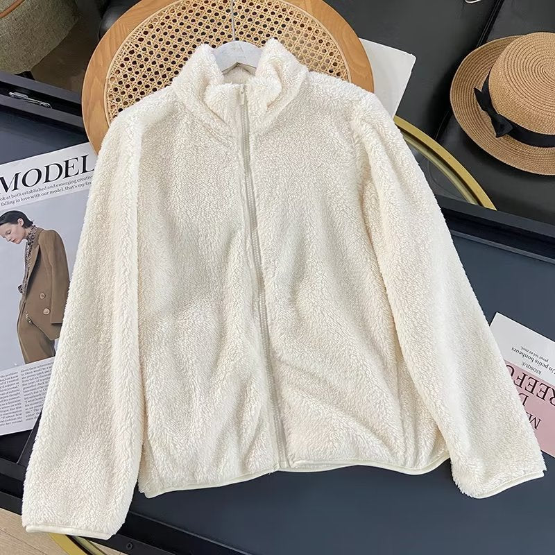 Damen Fleecejacke Weiches Innenfutter Hochkragen Norvielle