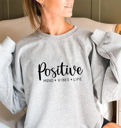 Damen Sweatshirt Voluminöse Ärmel Inspirierender Aufdruck Norvielle