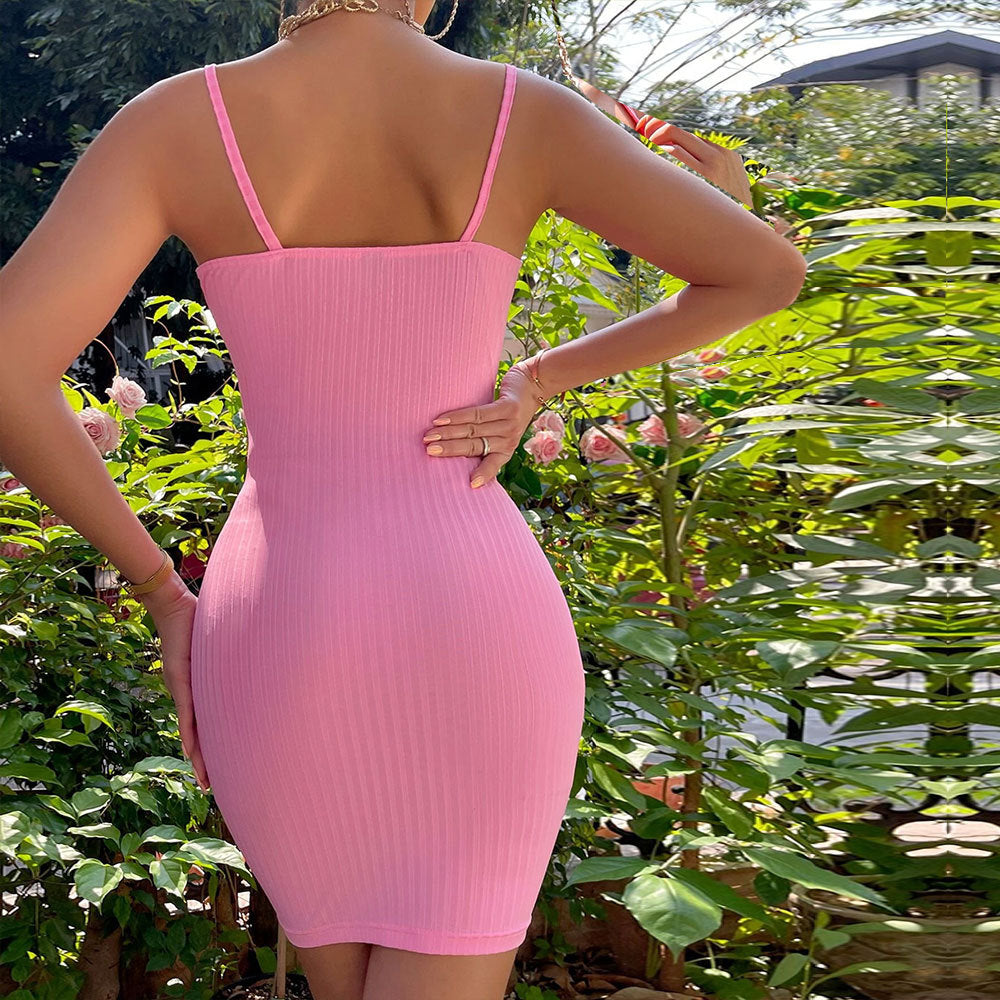 Damen Minikleid Figurbetont Rüschendetails Kordelzug Norvielle