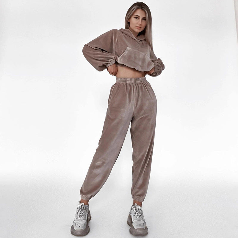 Damen Oversized Loungewear Set Kapuze Weites Design Norvielle