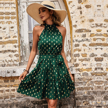 Damen Wickelkleid Rüschendesign Taillengurt Sommer Norvielle