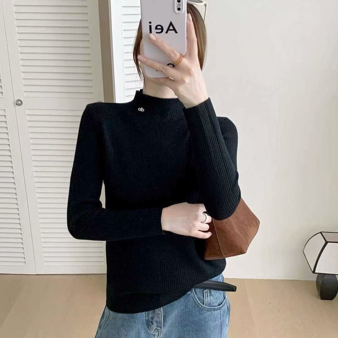 Damen Rippenpullover Stehkragen Norvielle