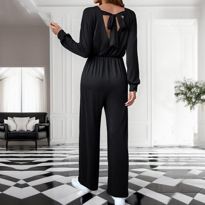 Damen Jumpsuit Tailliert Mit Seitentaschen Norvielle