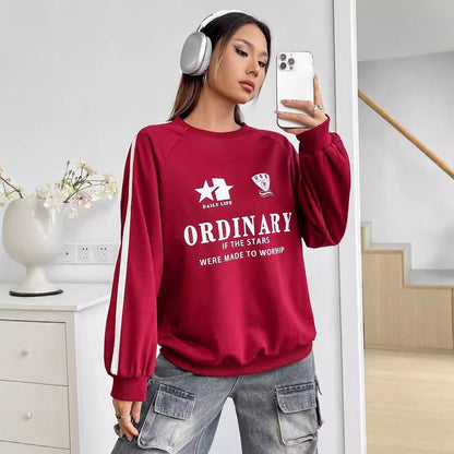 Damen Sweatshirt Lässig Voluminöse Ärmel Norvielle