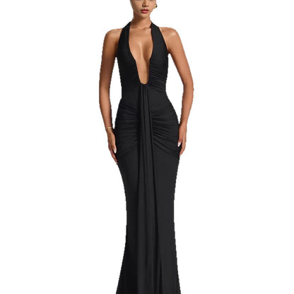 Damen Wickelkleid Elegantes V-Ausschnitt Fließender Rock Norvielle