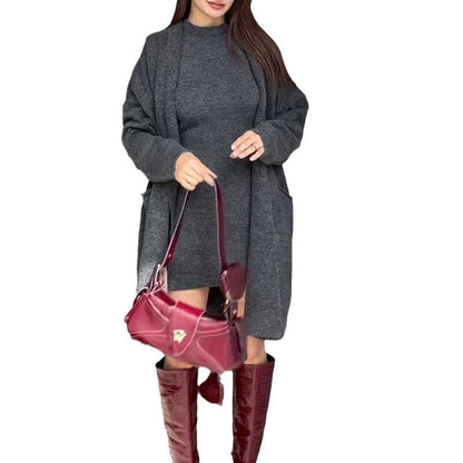 Damen Strickmantel Oversized mit Taschen