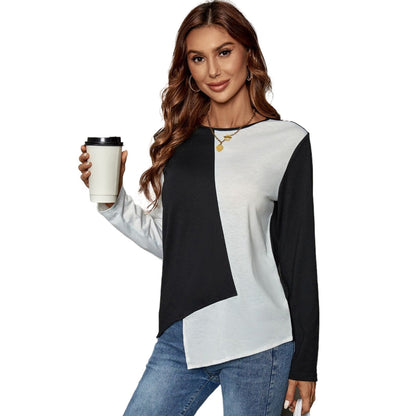 Damen Langarmshirt Farbblockierung Norvielle