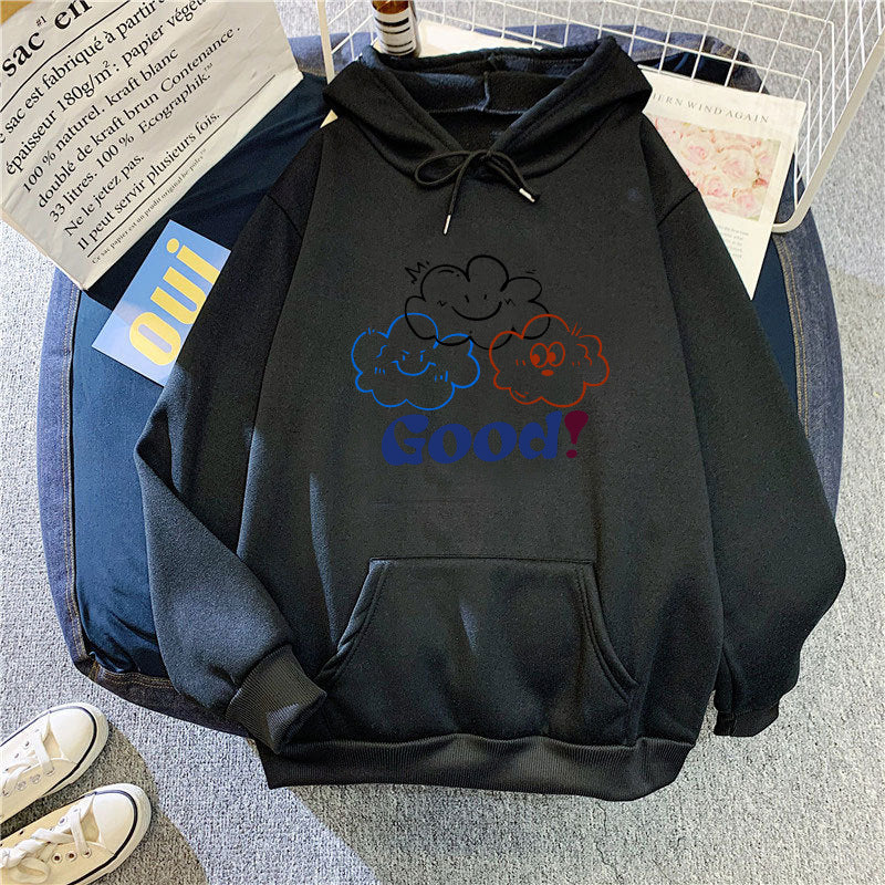 Damen Kapuzenpullover Cartoon-Motiv Bequem Norvielle