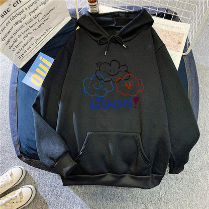 Damen Kapuzenpullover Cartoon-Motiv Bequem Norvielle