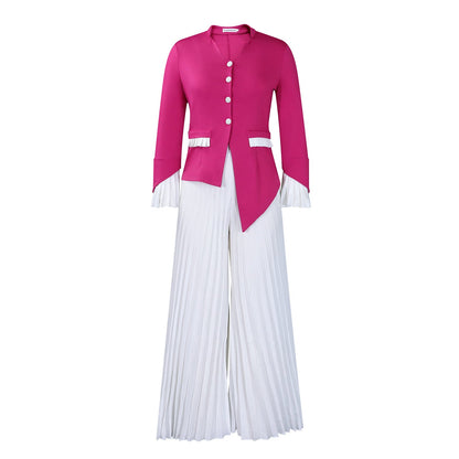 Damen Jumpsuit mit Blazer-Oberteil und Plisseehosen Norvielle