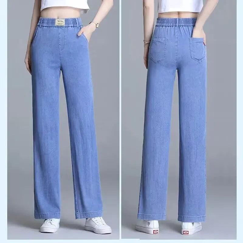 Damen Weite Jeanshose Elastisch