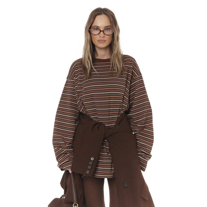 Damen Oversize T-Shirt Baumwolle Weiß
