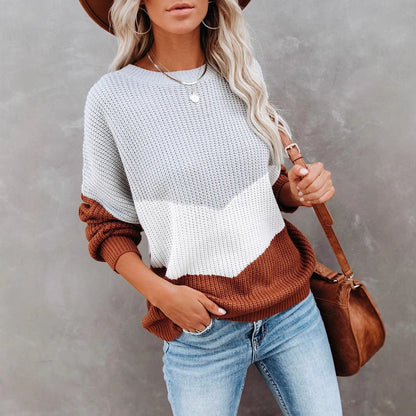 Damen Pullover mit Chevron-Muster Norvielle - Norvielle