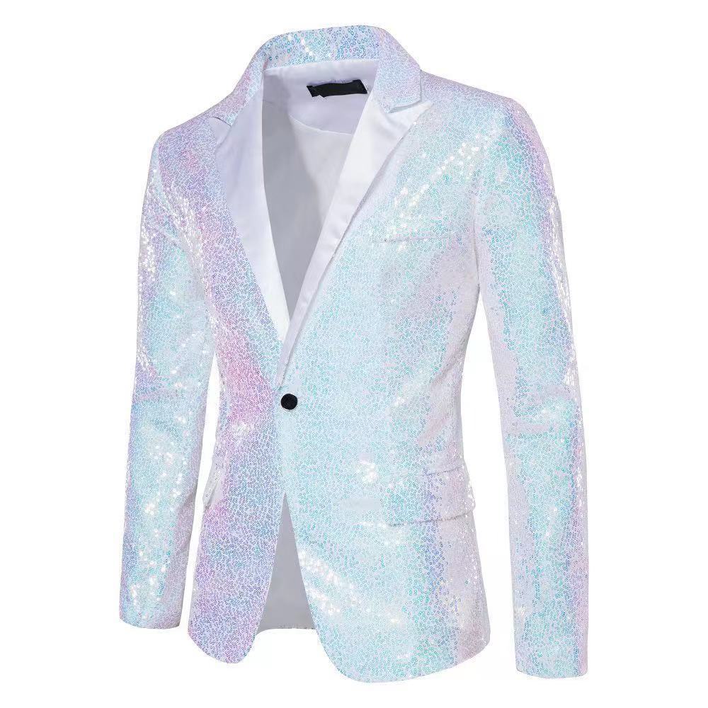 Herren Blazer Pailletten Elegant Dekorativ
