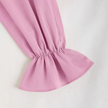 Damen Minikleid Puffärmel Herz-Ausschnitt Rot