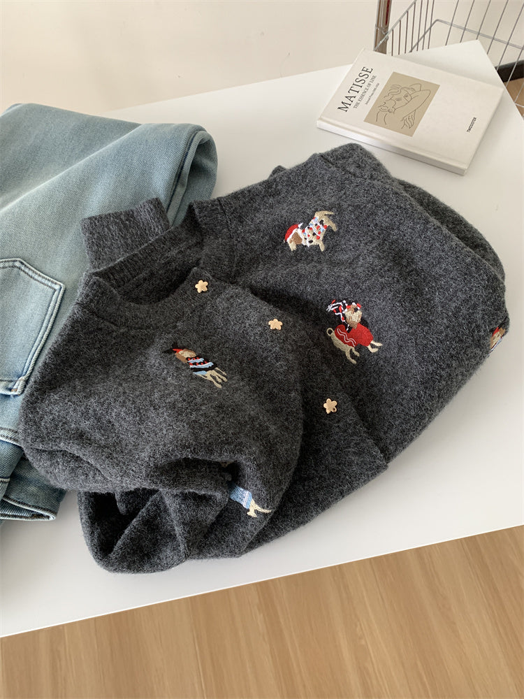 Damen Strickjacke Verspielte Applikationen Eleganter Schnitt Norvielle