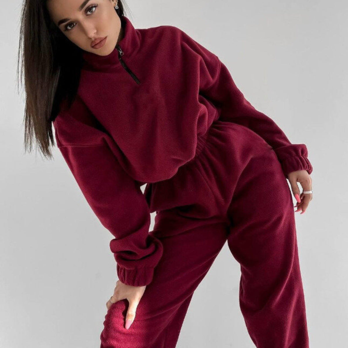 Damen Fleece-Sweatanzug Hochkragen Norvielle - Norvielle