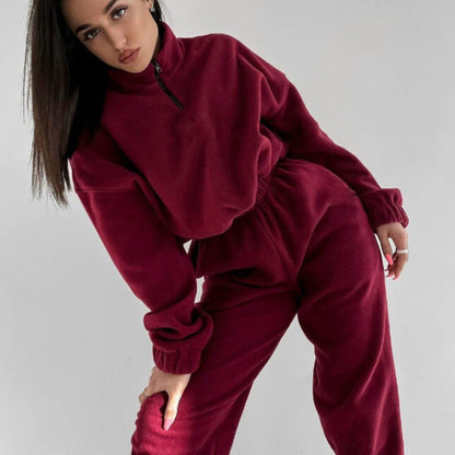 Damen Fleece-Sweatanzug Hochkragen Norvielle - Norvielle