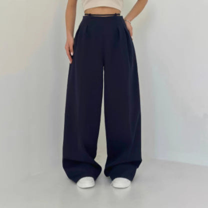 Damen High-Waist Chinohose Norvielle mit Bindeband