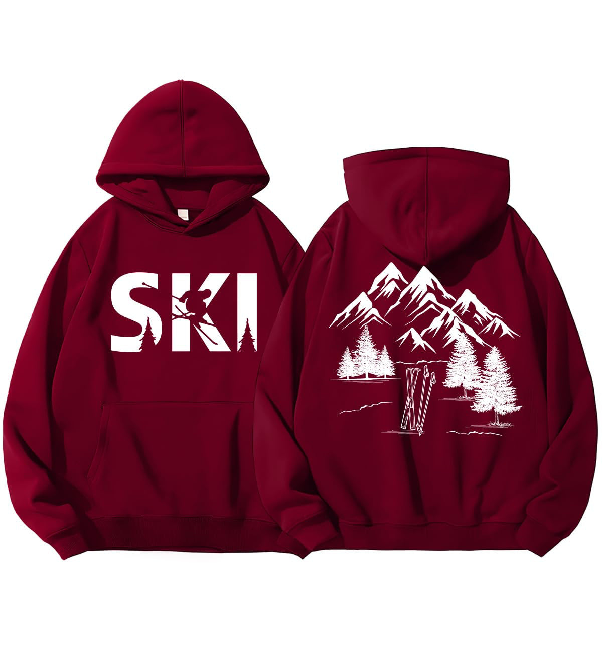 Damen Kapuzenpullover Ski-Design Gemütlich Norvielle
