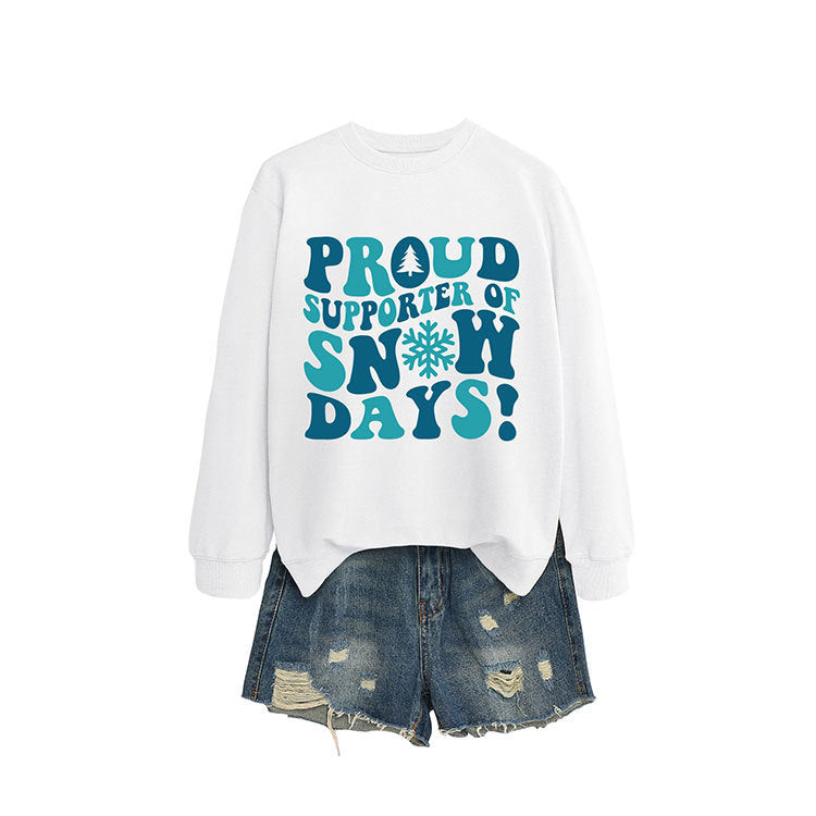 Damen Sweatshirt Kreativer Aufdruck Lässiger Schnitt Norvielle