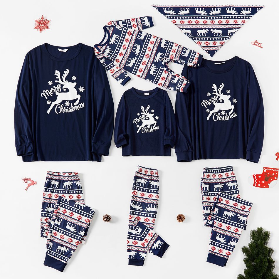 Weihnachts-Pyjamas Elchmuster Familienpyjama